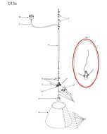 Luceplan Costanza Ersatz Lampenfassung E27 mit Kabel 3,2m / Luceplan Costanza Replacement lampholder E27 with 3.2m wire