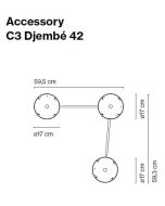 Marset Zubehör C3 Djembe 42 (ohne Leuchten)