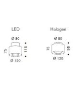 Serien Lighting Reef Ceiling LED und Halogen Ersatzteil