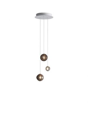 Bomma Dark & Bright Star chandelier with 3 lamps brown