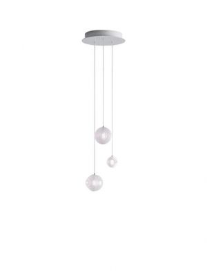 Bomma Dark & Bright Star chandelier with 3 lamps white
