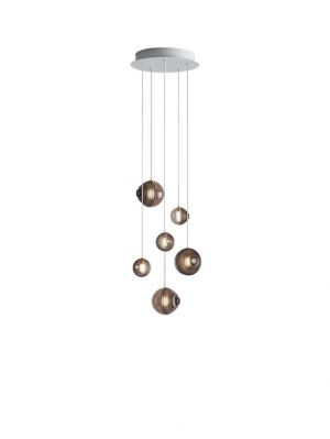 Bomma Dark & Bright Star chandelier with 6 lamps brown