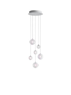 Bomma Dark & Bright Star chandelier with 6 lamps white