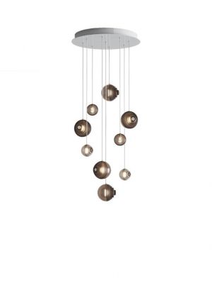 Bomma Dark & Bright Star chandelier with 9 lamps brown