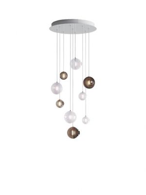 Bomma Dark & Bright Star chandelier with 9 lamps multicolour