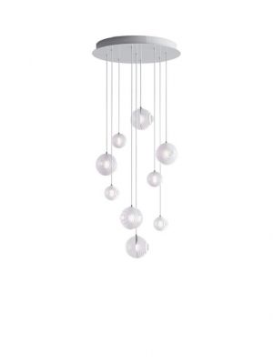Bomma Dark & Bright Star chandelier with 9 lamps white