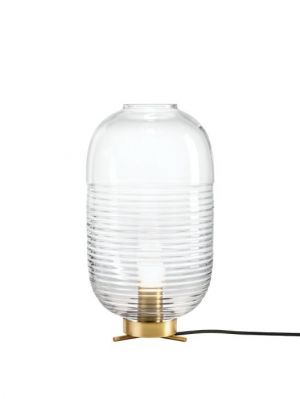 Bomma Lantern Table gold patina, glass colour clear