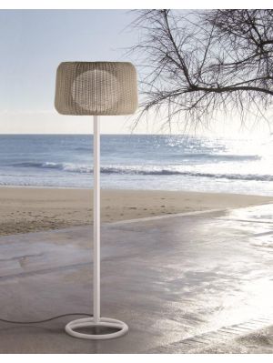 Bover Fora P with cast iron base, shade beige