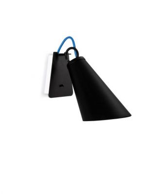 Domus Pit 2 black, cable blue (Lamp available with red or grey cable