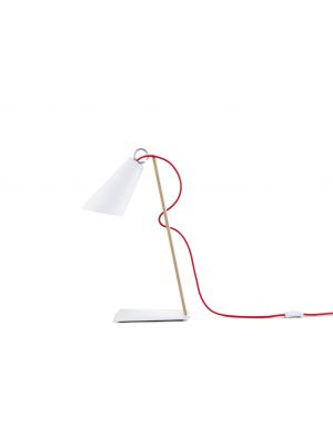 Domus Pit Table Lamp white, cable red