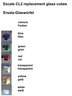 Escale CL2 replacement glass cubes colours
