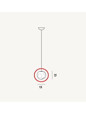 Foscarini Hoba Piccola Sospensione Ersatzglas / Foscarini Hoba Piccola Sospensione Replacement Glass