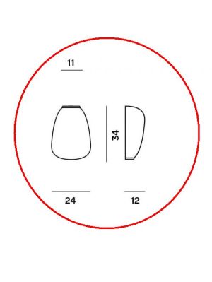 Foscarini Rituals Parete Semi 1 Ersatzglas  / Foscarini Rituals Parete Semi 1 Replacement Glass 