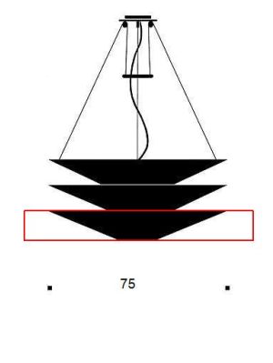 Ingo Maurer Floatation 3 unterer Ersatzschirm / Ingo Maurer Floatation 3 bottom replacement shade