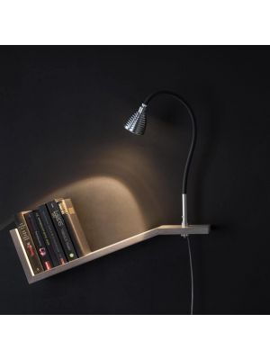 Less'n'more Kippling Athene Bücherregal KI-A Aluminium, flexibler Arm Textil schwarz