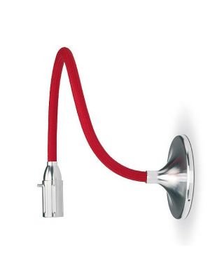 Less'n'more Zeus Wall / Ceiling Light Z-MDL2 aluminum, flex arm texile red