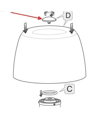Foscarini Lumiere Ersatz-Glas-Befestigungsschraube E27